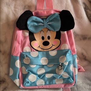 Charming Pink and Blue Polka Dot Kids Backpack